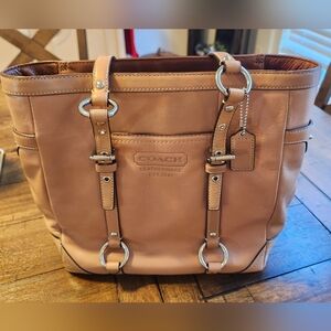 COACH Tan Shoulder Purse